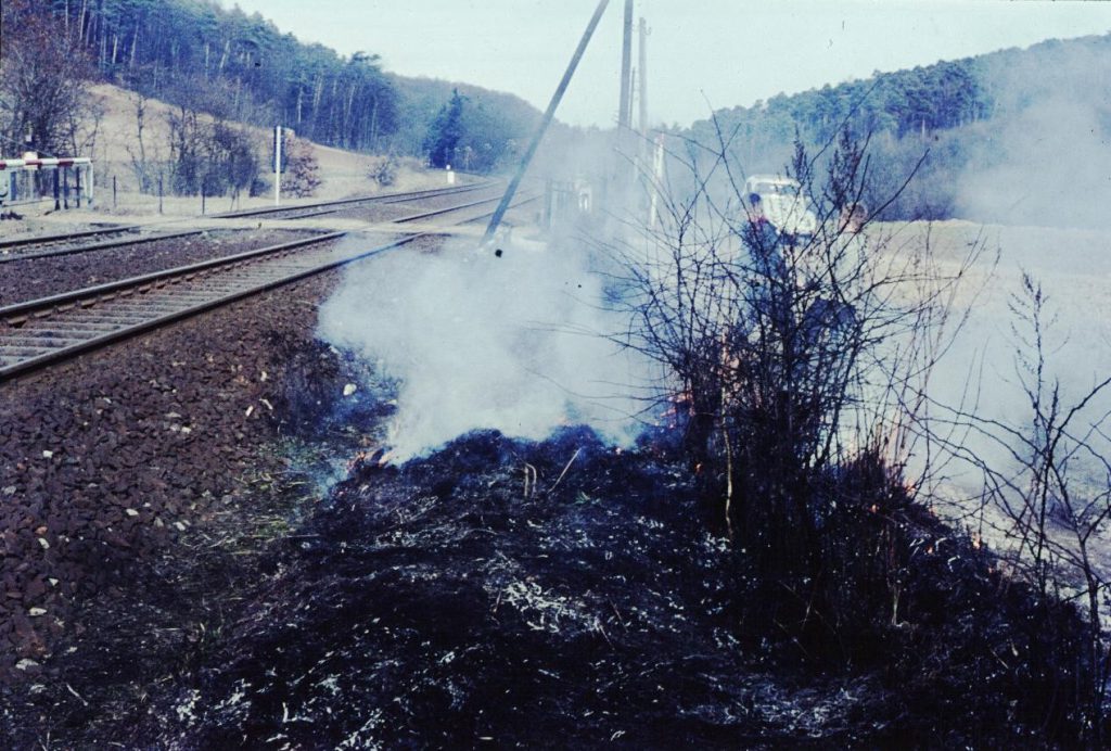 Bahndammbrand 1966