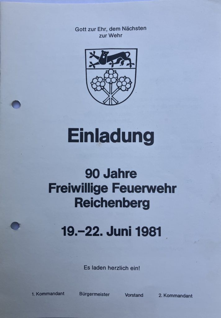 90 Jahre Freiwillige Feuerwehr Reichenberg