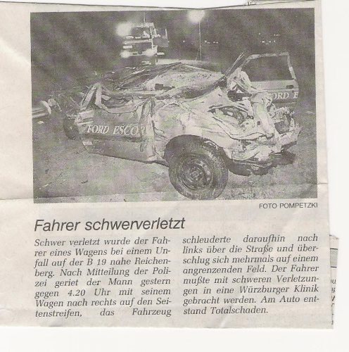 Unfall 10.03.1996
